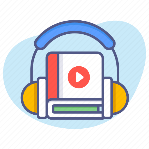 Video lecture, video learning, video lesson, video book, audio literature, music book, audiobook icon - Download on Iconfinder