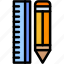 ruler, graphic, design, metric, pencil 