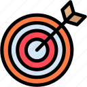 goal, target, arrow, purpose, impact