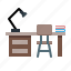 desk, furniture, office, interior 