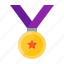 medal, winner, trophy, star 