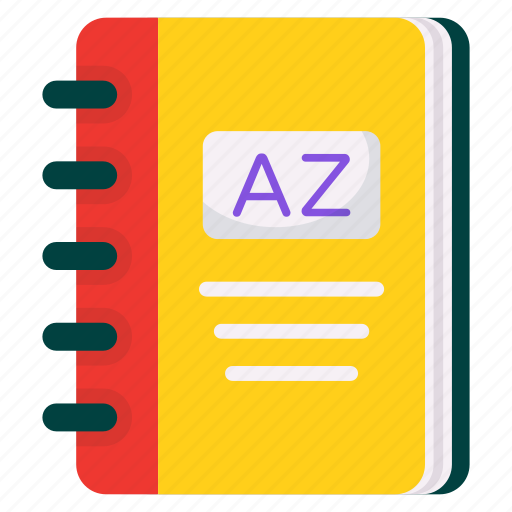 Dictionary, book, reading, education, notebook icon - Download on Iconfinder