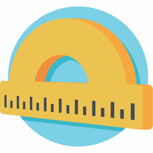 Degree tool, drawing, geometry, measuring, protractor icon - Download on Iconfinder
