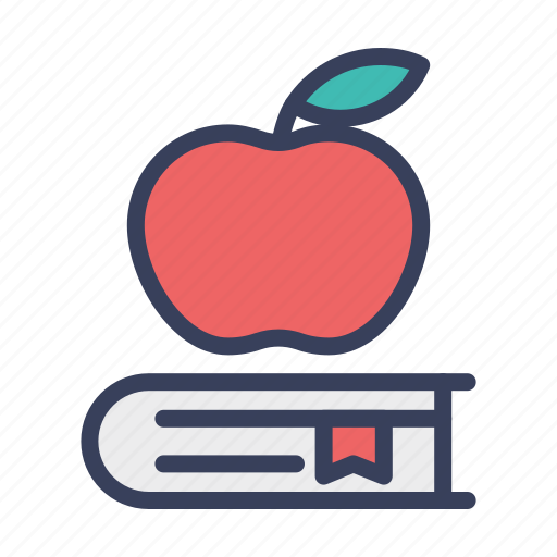 Apple, book, bookmark, education, knowledge icon - Download on Iconfinder