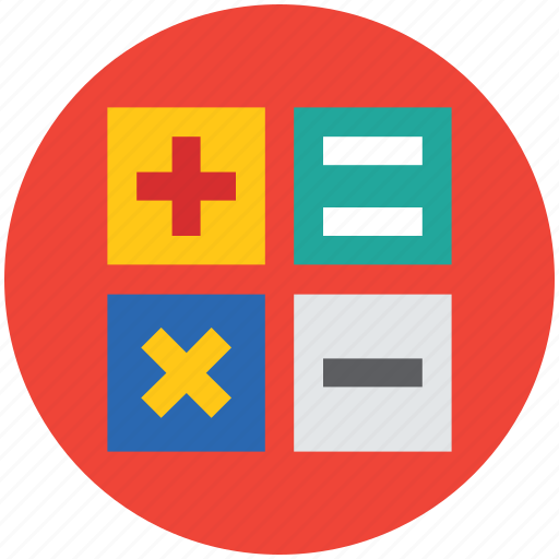 Accounting, arithmetic, calculate, calculation, math, mathematical symbols, mathematics icon - Download on Iconfinder