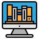 book, library, online, store