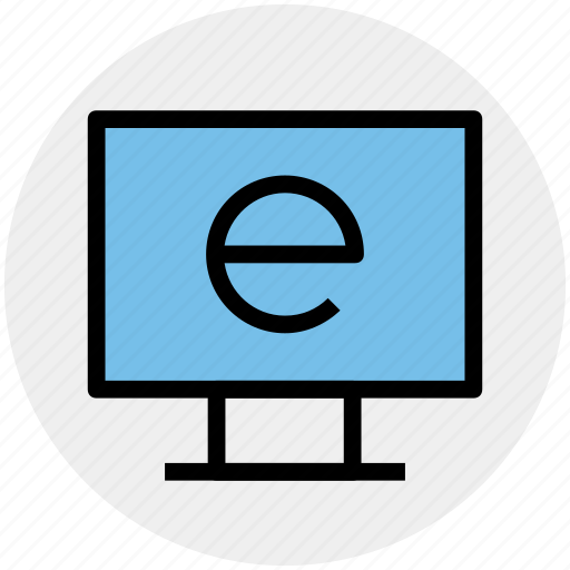 E learning, explore, internet, internet explorer, lcd, learning icon - Download on Iconfinder