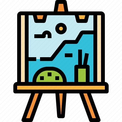 Art, canvas, drawing, easel, equipment, painting, stand icon - Download on  Iconfinder