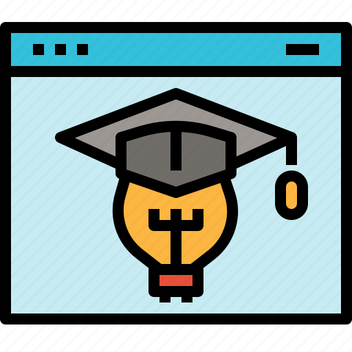 Education, graduation, idea, learning, online, page, web icon - Download on Iconfinder