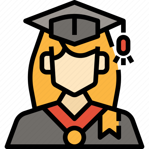 Avatar, graduation, profile, student, user, woman icon - Download on Iconfinder