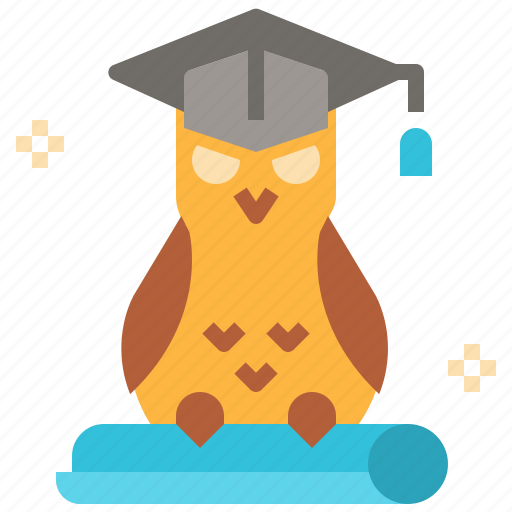 Animal, education, graduate, hat, owl icon - Download on Iconfinder
