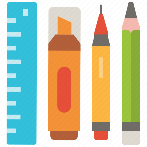 Hilighter, pen, pencil, ruler, stationary, tools icon - Download on Iconfinder