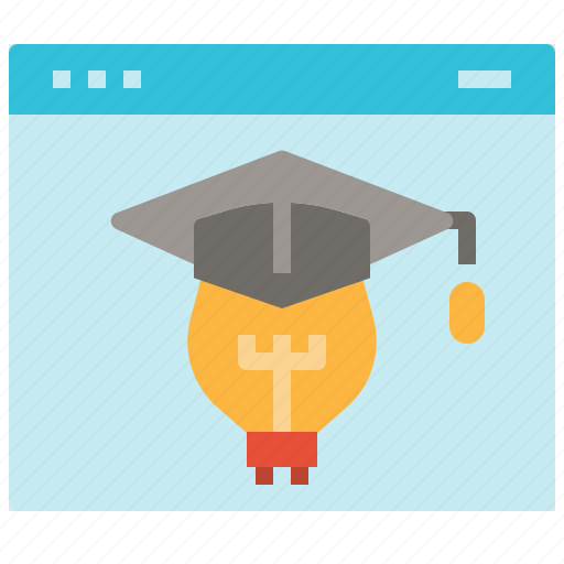 Education, graduation, idea, learning, online, page, web icon - Download on Iconfinder