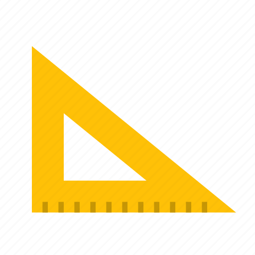 Ruler, triangle, drawing, measure, study, tool icon - Download on Iconfinder