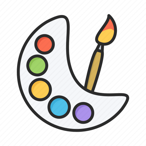 Brush, paint, painting, palette icon - Download on Iconfinder