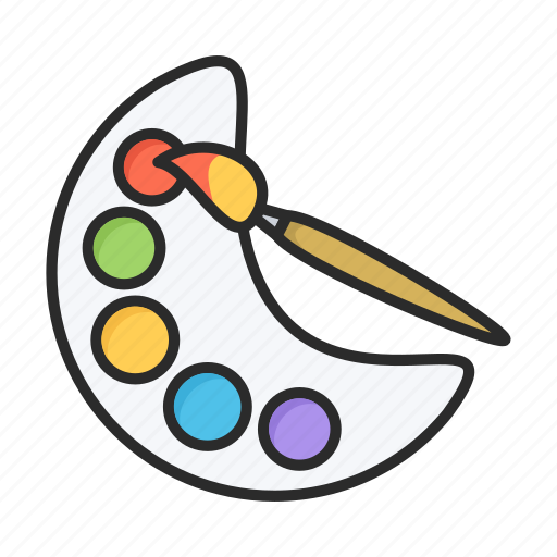 Brush, paint, painting, palette icon - Download on Iconfinder
