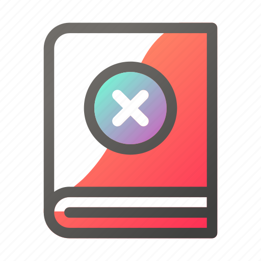 Book, delete, education, learn, school, study icon - Download on Iconfinder