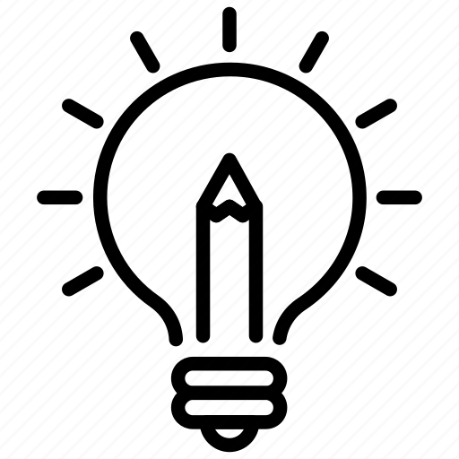 Bulb, creative, idea, innovation, pencil, teaching, thought icon - Download on Iconfinder
