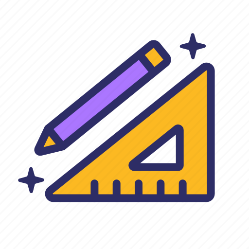 Pencil, ruler, stationery, write icon - Download on Iconfinder