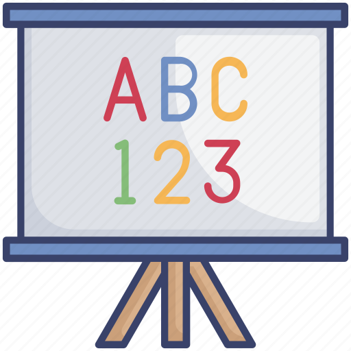 Alphabet, education, lecture, numbers, presentation, school, teaching icon - Download on Iconfinder