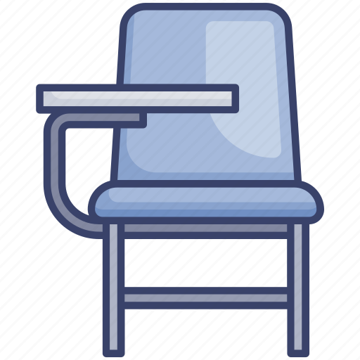 Chair, desk, education, furnishing, furniture, lesson, school icon - Download on Iconfinder