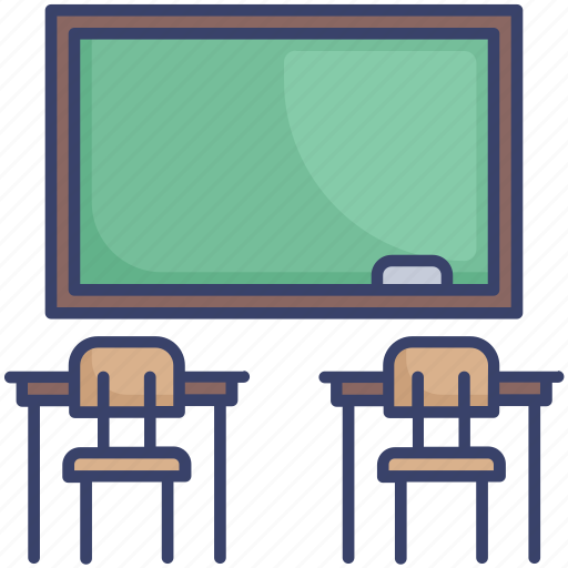 Chair, desk, education, furnishing, furniture, lecture, lesson icon - Download on Iconfinder