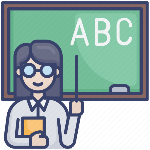 Blackboard, education, lecture, lesson, numbers, teacher, woman icon - Download on Iconfinder