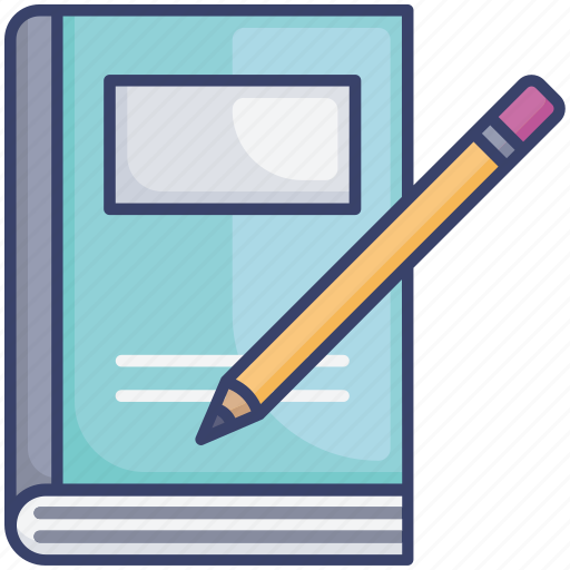 Book, education, notebook, pencil, school, textbook icon - Download on Iconfinder