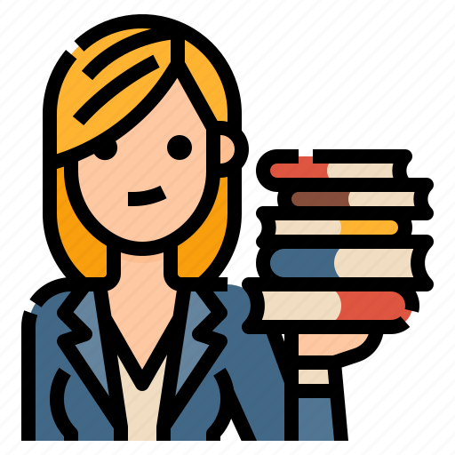 Management Staff Librarian Library Books Icon Download On Iconfinder