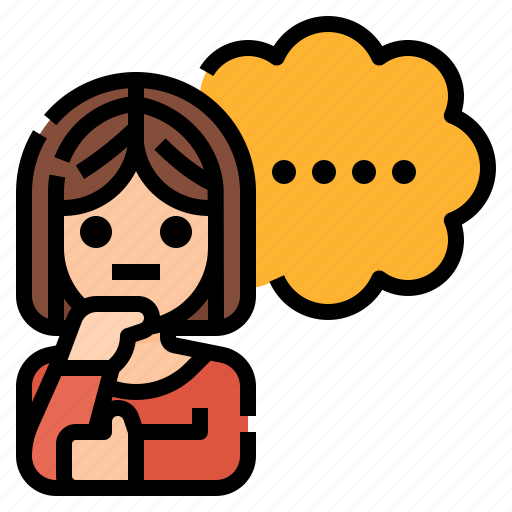 Idea, girl, thinking, mind, education icon - Download on Iconfinder