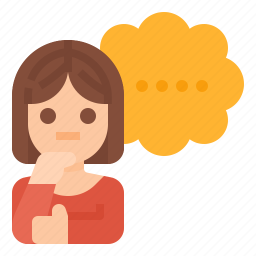 Idea, mind, thinking, education, girl icon - Download on Iconfinder