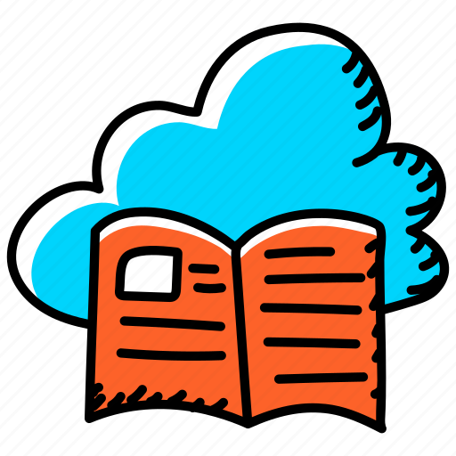 Cloud learning, cloud book, cloud library, online library, cloud literature icon - Download on Iconfinder