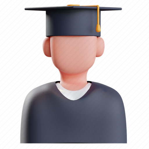 Student, education, school, university, graduation 3D illustration - Download on Iconfinder
