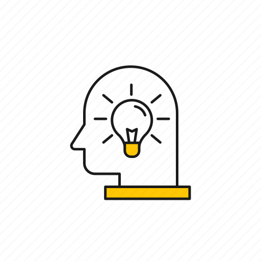 Genius, head, idea, lightbulb, on icon - Download on Iconfinder