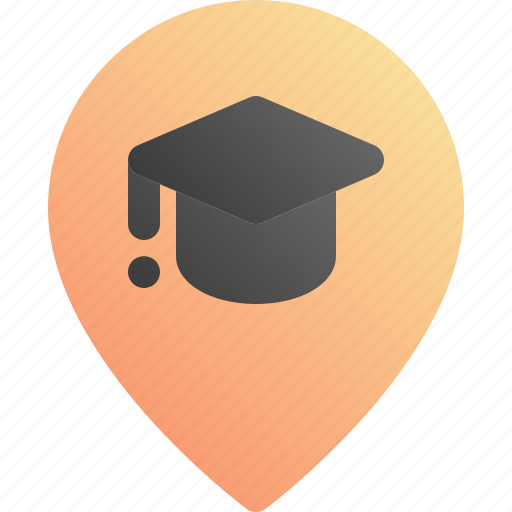 Education, location, pin, school icon