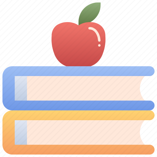 Apple, books, education icon - Download on Iconfinder