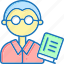 book, glasses, student, teacher 