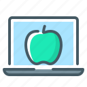 apple, laptop, learning, study, e - learning 
