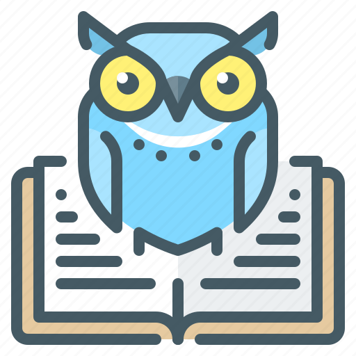Book, education, knowledge, owl, wisdom icon - Download on Iconfinder