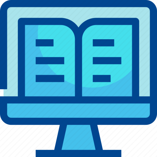 Learning, education, online, reading, computer icon - Download on Iconfinder