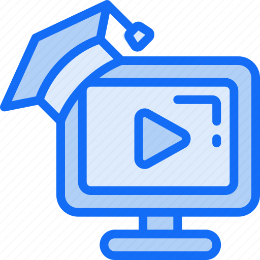 Course, degree, education, learning, online, teaching, video icon - Download on Iconfinder