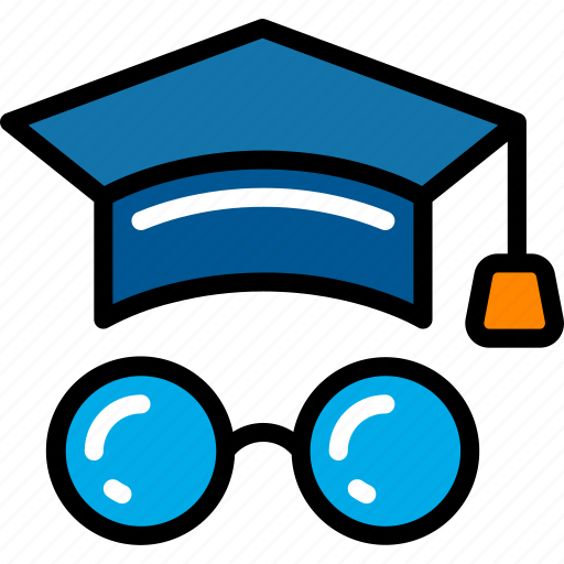 Degree, education, glasses, learn, smart icon - Download on Iconfinder