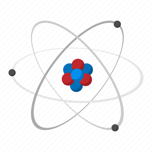 Atom, cartoon, chemistry, neutron, nuclear, nucleus, physics icon - Download on Iconfinder