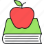 apple, book, bookmark, education, learning, notebook 