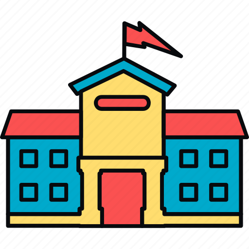 Collage, school, university, building, education icon - Download on Iconfinder