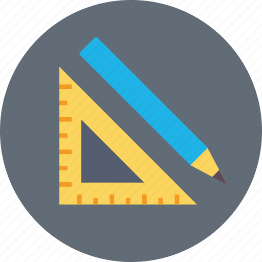 Degree square, drafting tools, drawing tools, pencil, set square icon - Download on Iconfinder