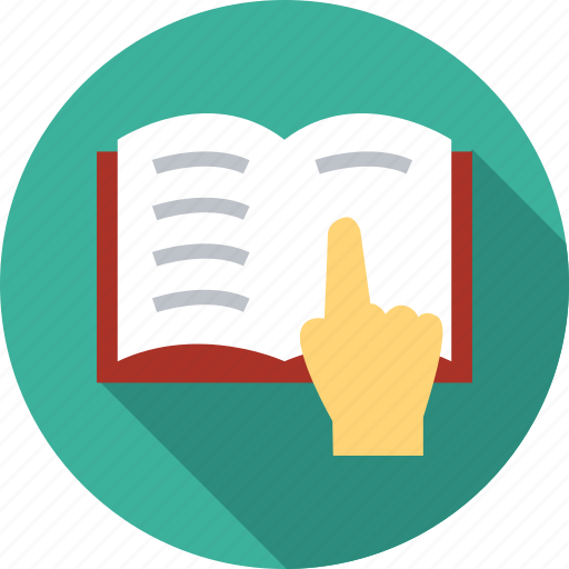 Book, hand on book, reading, read icon - Download on Iconfinder