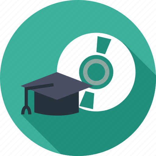 Cap, cd, degree, dvd, education, hat, student icon - Download on Iconfinder
