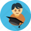 graduate, student, avatar, graduation, user 