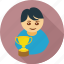 boy, cup, male, trophy, win, achievement, award 